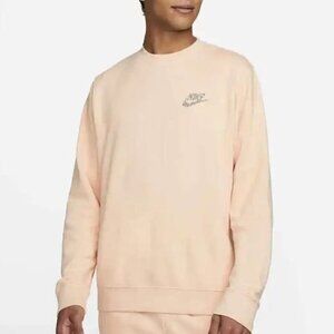 Nike | Sportswear Fleece Crew Neck Sweatshirt White Onyx, Peachy Cream, size M